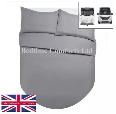 CARAVAN / MOTOR HOME ISLAND BED DUVET COVER + 2 PILLOWCASES (20 Colours)  Double • £39.99