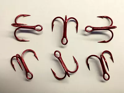 (25) Vmc Short-shank 1x Treble Hooks (size 6) Tin-red (9651tr) Bulk 9651 • $12