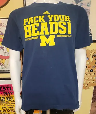Michigan Wolverines Pack Your Beads 2012 Sugar Bowl T Shirt Large Adidas • $12.99