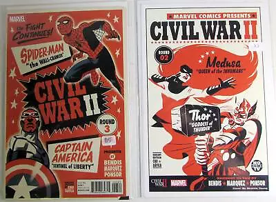 Civil War II Lot Of 2 #2d3c Marvel Comics (2016) NM 1st Print Comic Books • $2.64