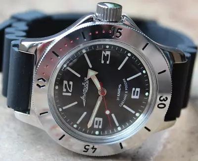 Vostok Amphibian Diver Mechanical Automatic Winding Wrist Watch 120509 • $114.99