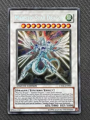 Yugioh Majestic Star Dragon Limited Edition Secret Rare CT06-EN003 LP/NM • $12