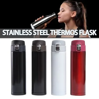 500ml Insulated Coffee Mug Thermos Cup Thermal Stainless Steel Flask Vacuum UK • £7.89