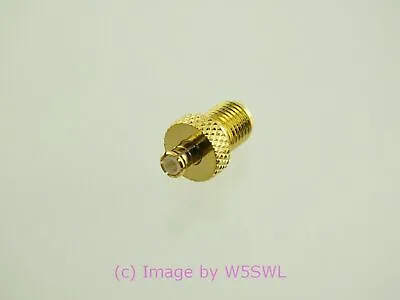 $4.65 • Buy MCX Plug To SMA Female Coax Adapter Connector Gold - By W5SWL