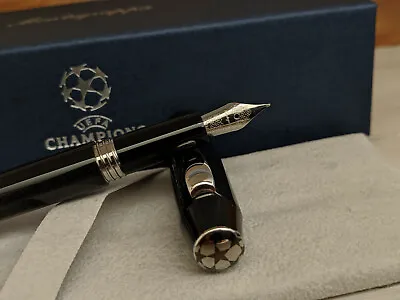 Montegrappa UEFA Champions League UCL Trophy Black M Fountain Pen • $99