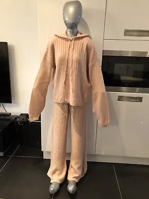 In The Style Knitted Lounge Casual Loose Stretch Wide Leg Track Suit Size 12/14 • £4