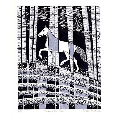 Limited Edition Horse Art Original Linocut Print • £49