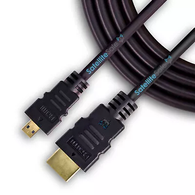 SatelliteSale Micro HDMI To HDMI Cable 4K 2160p PVC Black Cord • $7.95