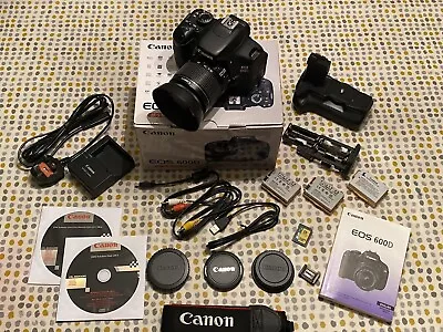 Canon EOS 600D 18.0MP Digital SLR Camera - Black (Kit W/ EF-S 18-55mm IS II... • £120