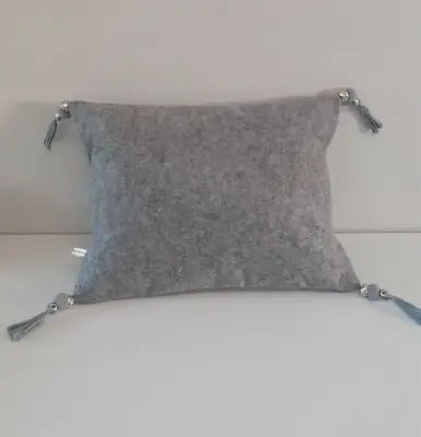 Charcoal Grey Cushion 12 X 16  COVER  Rectangle Shaped Sofa Boudoir Throw • £14.99
