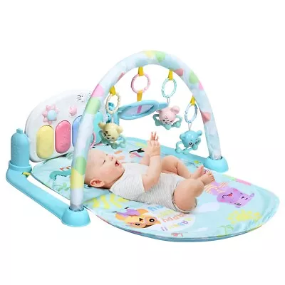 Baby Activity Play Gym Foot Game Carpet Piano Fitness Rack Play Baby Mat • £27.95