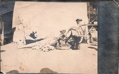 RPPC Woman (missing Teeth) With Snake Bicycle Circus? Sideshow? • $15