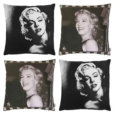 4 Marilyn Monroe Photographic Cushion Covers Hollywood Legend Black Monochrome • £11.99