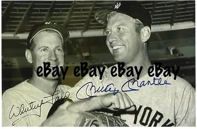 Mickey Mantle & Whitey Ford Signed 4x6 Photo (please Read) • $3