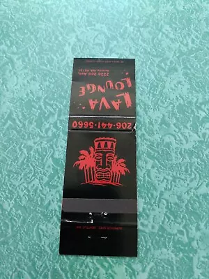 Vintage Matchbook Cover Z24 Collectible Ephemera Seattle Washington Tiki Lava Lo • $29.99