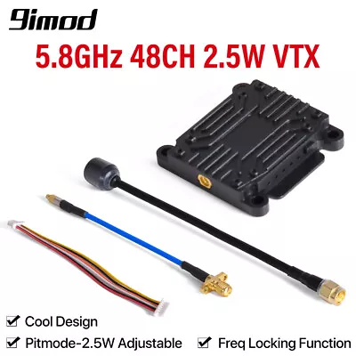 9IMOD 5.8GHz VTX Video Transmitter 2.5W With CNC Shell For FPV RC Drone DIY Kits • $57.99