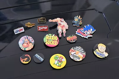 Vintage Gaming Badges Computers And Console Brands 1980s Onwards • £5