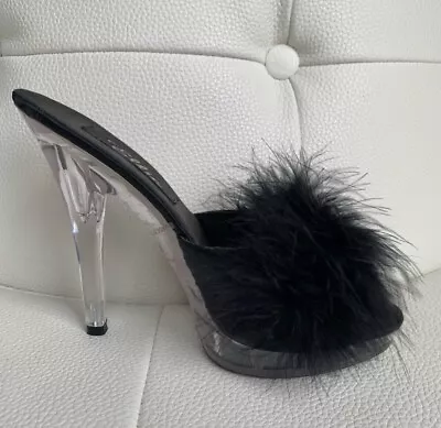 Ellie Shoes   5  Heel Maribou Slippers  • $65
