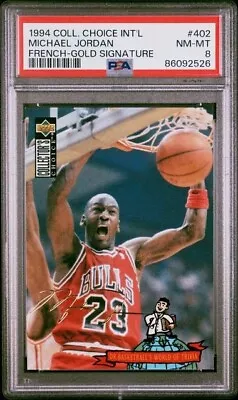 1994/95 Collector's Choice Int'L French Gold Signature Michael Jordan PSA 8 MB20 • $24.99
