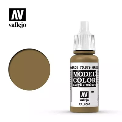 Vallejo Model Color: Green Brown - VAL70879 Acrylic Paint 17ml Bottle 114 • £2.65