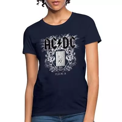 AC/DC Logo With Socket Plug Me In Videoalbum Women's T-Shirt • $34.18