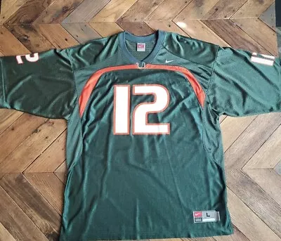 Nike Team Jersey Men's L University Of Miami Hurricanes Football #12  • $29.36