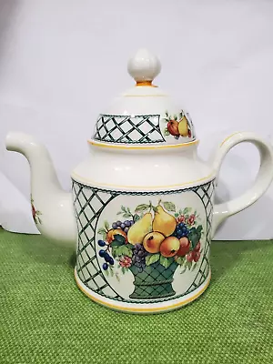 Villeroy & Boch Basket Pattern Teapot 8 3/4''x9'' VITRO Porcelain Germany 1748 • $60