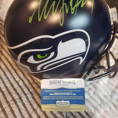 NFL Marshawn Lynch Autographed Seahawks Riddell Full Size Helmet W/COA • $500