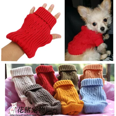 $7.59 • Buy XXXS XXS XS Teacup Dog Sweater Pet Hoodie Winter Outfit For Cat Yorkie Chihuahua