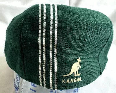 Vintage KANGOL Men's Wool Regatta Mesh Green & White Striped L/XL Hat Cap • $45