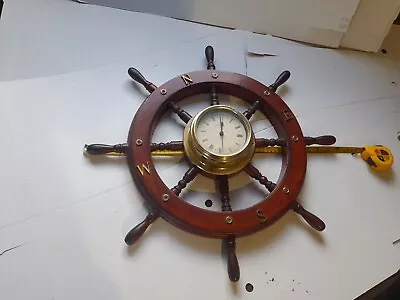 Vintage Metamec Ships Wheel Wall Clock • £78