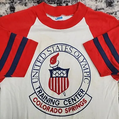 Vtg 1970s Champion Shirt United States Olympic Training Center Colorado Springs • $124.99