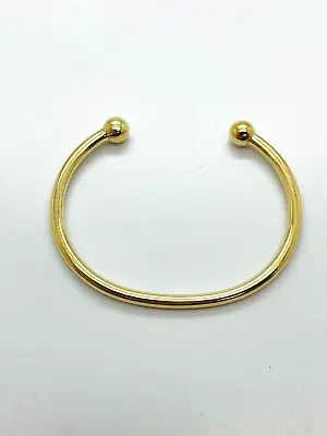 9ct Yellow Solid Gold Children’s Torque Bangle – 2.5mm  - CHEAPEST ON EBAY • £230