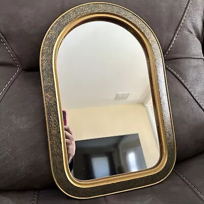 Vintage Arched Top Wall Accent Mirror Wood Frame Bedroom Hall Decor • $56.97