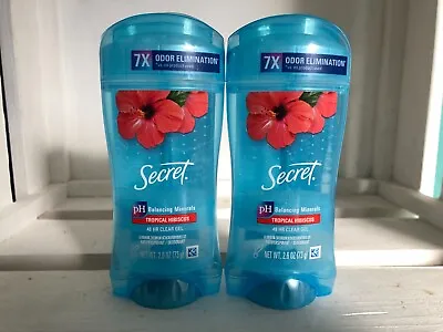 £23.95 • Buy Secret Clear Gel Antiperspirant Deodorant Tropical Hibiscus 2.6 Oz 2 Pack