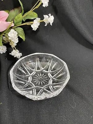 Small Vintage Cut Glass 4  Bowl • $5.99