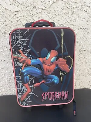 Marvel Spider-Man Rolling Suitcase Kids Travel Luggage Carry-on • $15