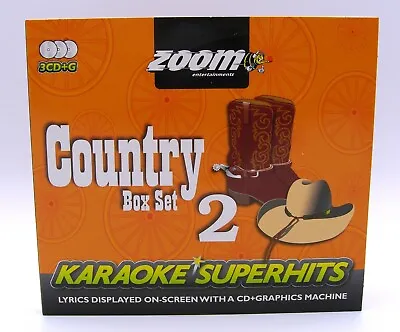 £12.95 • Buy Zoom Karaoke CD+G - Classic Country Superhits 2 - Triple CD+G Karaoke Disc Pack