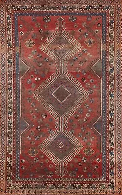 Antique Rug 5x8 Ft.Pre-1900 Floral Qashqai Oriental Handmade Living Room Carpet • $1776.60