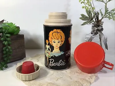 Vintage Barbie Lunchbox Thermos Only~Red Top~Midge & Skipper • $29.99