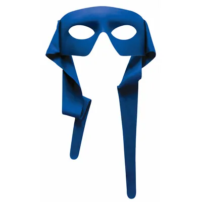 Blue Large Masked Man With Ties Eyemask Zorro Bandit Lone Ranger Costume • $22.66