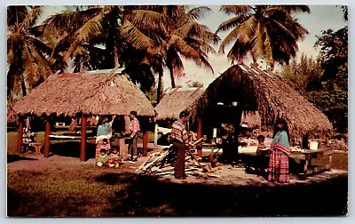 Seminole Indian Village In Florida Postcard • $4.50