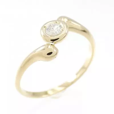 Authentic K18YG Diamond Ring  #260-006-446-6477 • $408.95