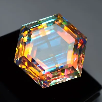 200 Ct+ Natural Rainbow Mystic Topaz Hexagon Cut Loose Gemstone Certified T01 • $18.50