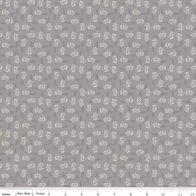 Fat Quarter Riley Blake  Farm Girl Vintage  Tractor Steel Gray Lori Holt Cotton • $3.49