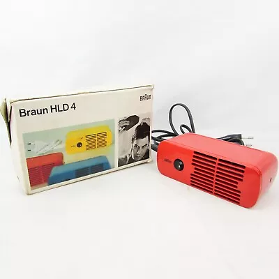 £94.99 • Buy Braun Dieter Rams HLD 4 Hairdryer Vintage Red Design Classic 1970s MCM WORKING