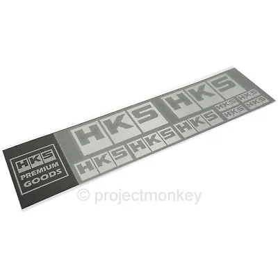 HKS 51007-AK231 HKS Block Logo Metal Die-Cut Decal Sheet Silver Genuine Part • $29.99