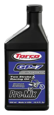 TORCO GP-7 Full-Synthetic Smokeless Racing Pre-Mix 2T 2-Stroke Engine Oil 16.9oz • $26.10