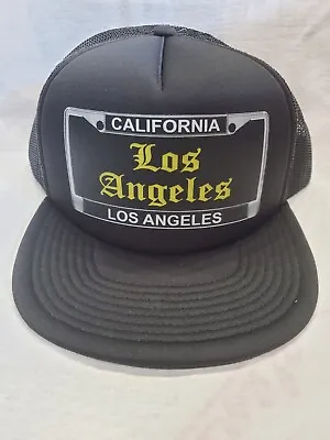 $25 • Buy Los Angeles County California  License Plate Trucker Hat Snapback Adjustable