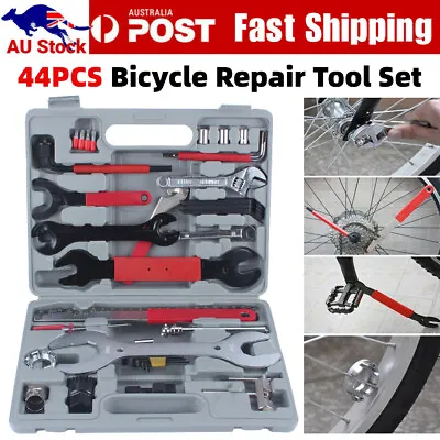 44pcs Bike Cycling Bicycle Maintenance Repair Tool Kit Wrench Chain Whip Set AU • $49.98